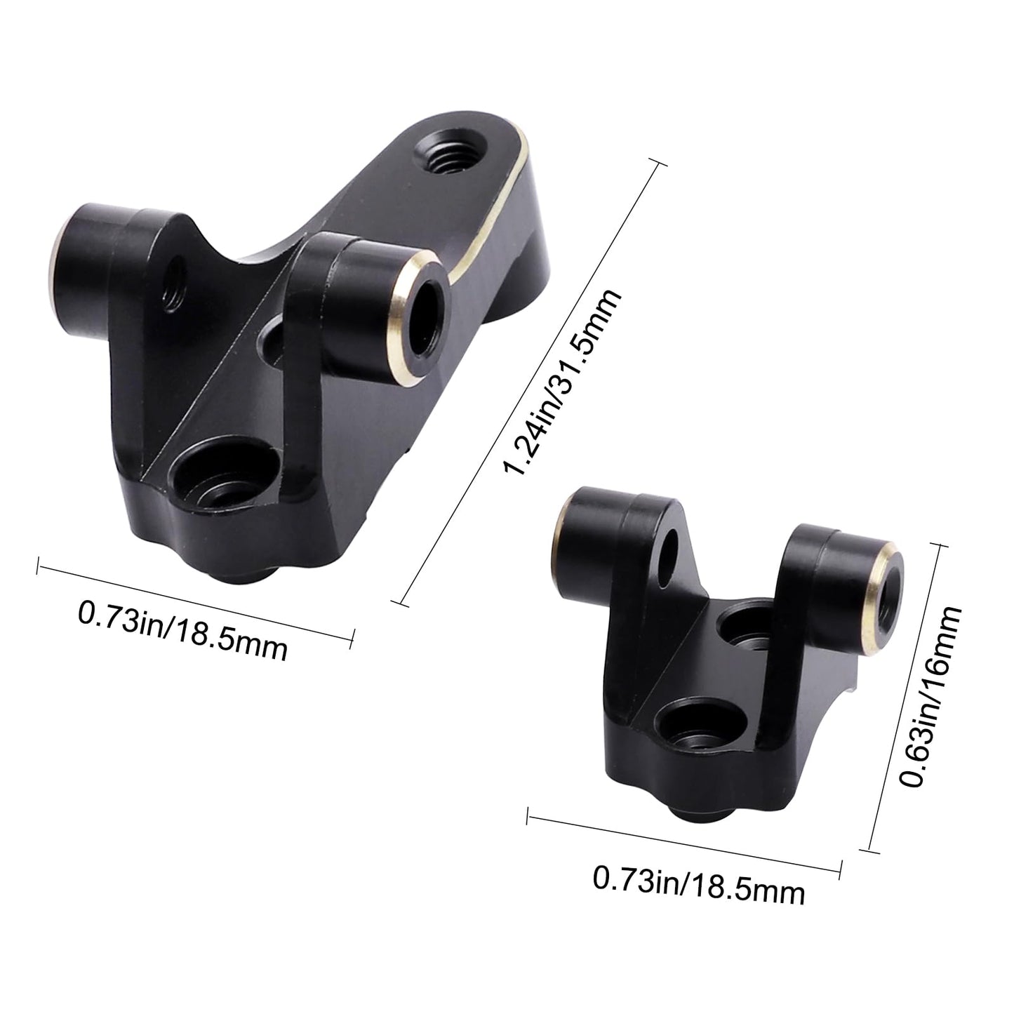 Hobbypark Brass Link Mounts Panhard Mount Suspension Links Axle Mounting Kit for TRX4 Upgrades Replacement of 8227, Front and Re