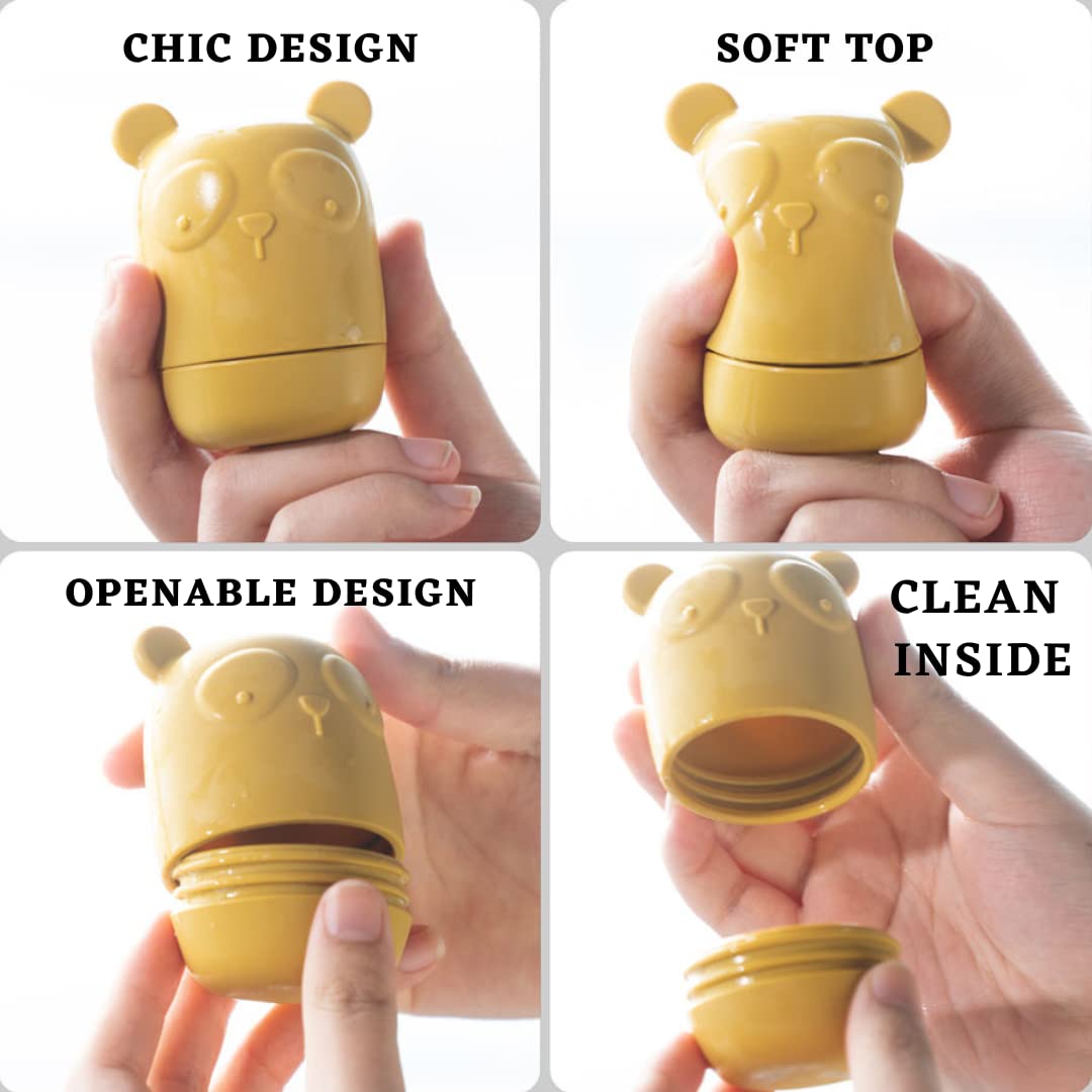 Bumble Bear Silicone Bath Toys for Babies 6-12 Months, Non-Toxic, Dishwasher Safe, Coral Color with Mesh Bag, Ideal for Toddlers 1-3