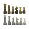 Handcrafted enhanced Marble Chess Pieces Set - Elegant 32-Piece Replacement for 12-15 Inch Chess Boards Storage Box (White and Green)