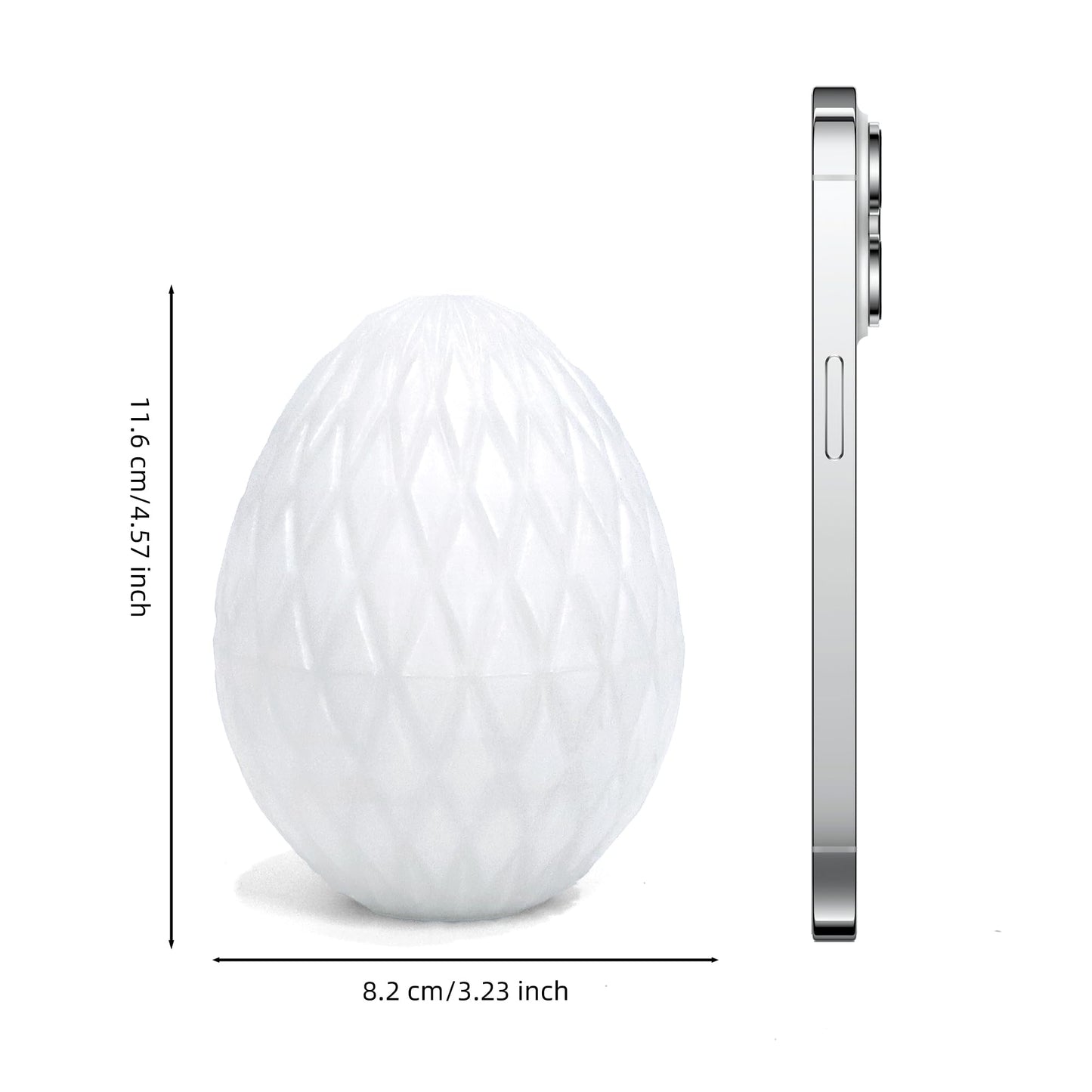 Flavery 3D Printed Dragon Egg - Flying Dragon In Diamond Egg, Flexible Winged Dragon Inside, Mystery Dragon Eggs Gift, Desk Deco