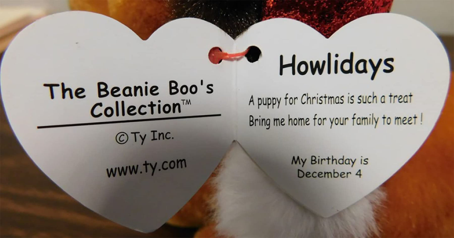 Ty Beanie Boo Howlidays -Christmas Dog With Hat - 6'
