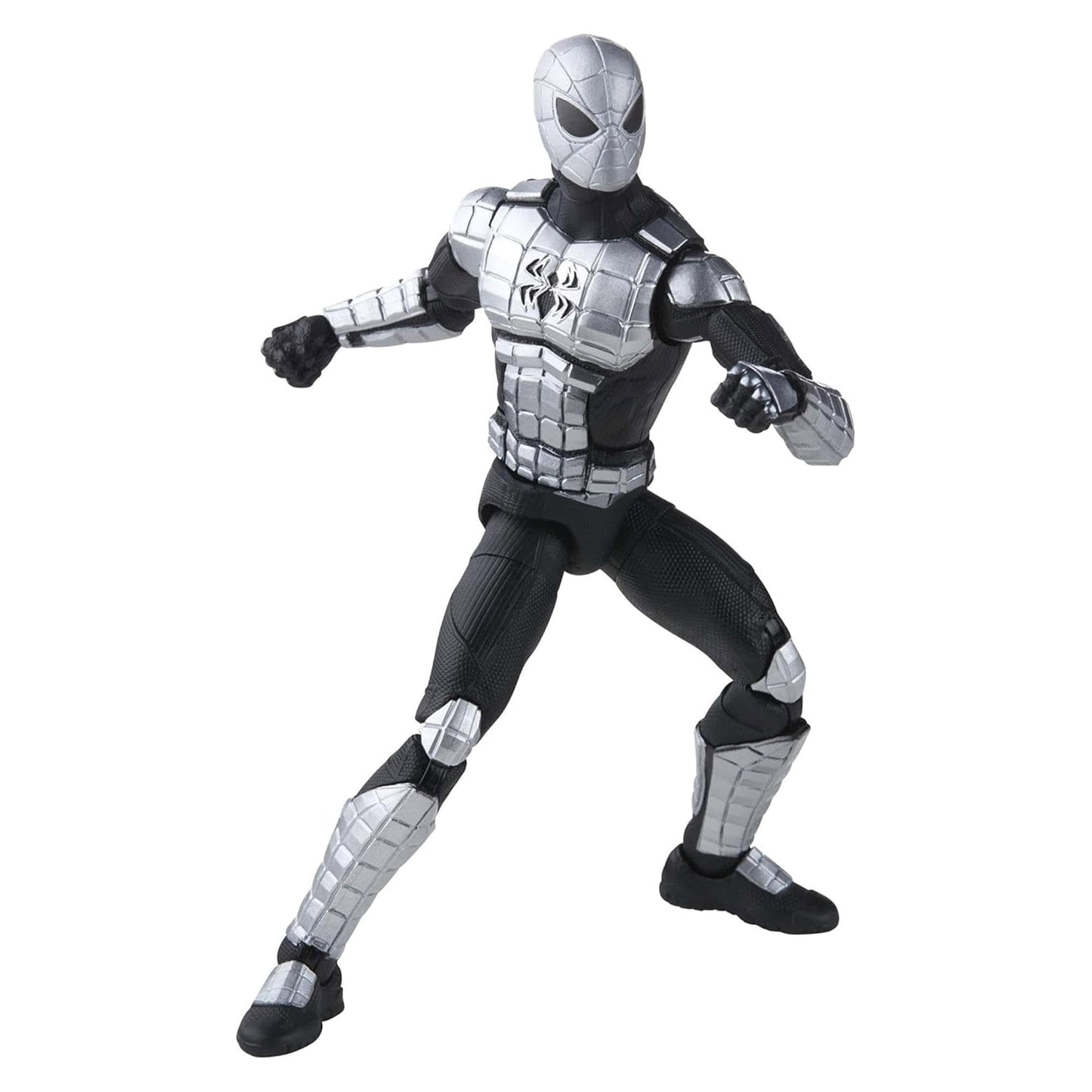 Spider-Man Marvel Legends Series 6-inch Spider-protective covering Mk I Action Figure Toy Includes 4 Accessories: 2 Alternate Hands and 2 Web FX