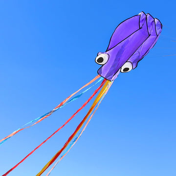 Simxkai Octopus Kite for Kids & Adults, Easy to Fly for Beginner Boys & Girls, 28*158 Large Soft 3D Beach(Purple)