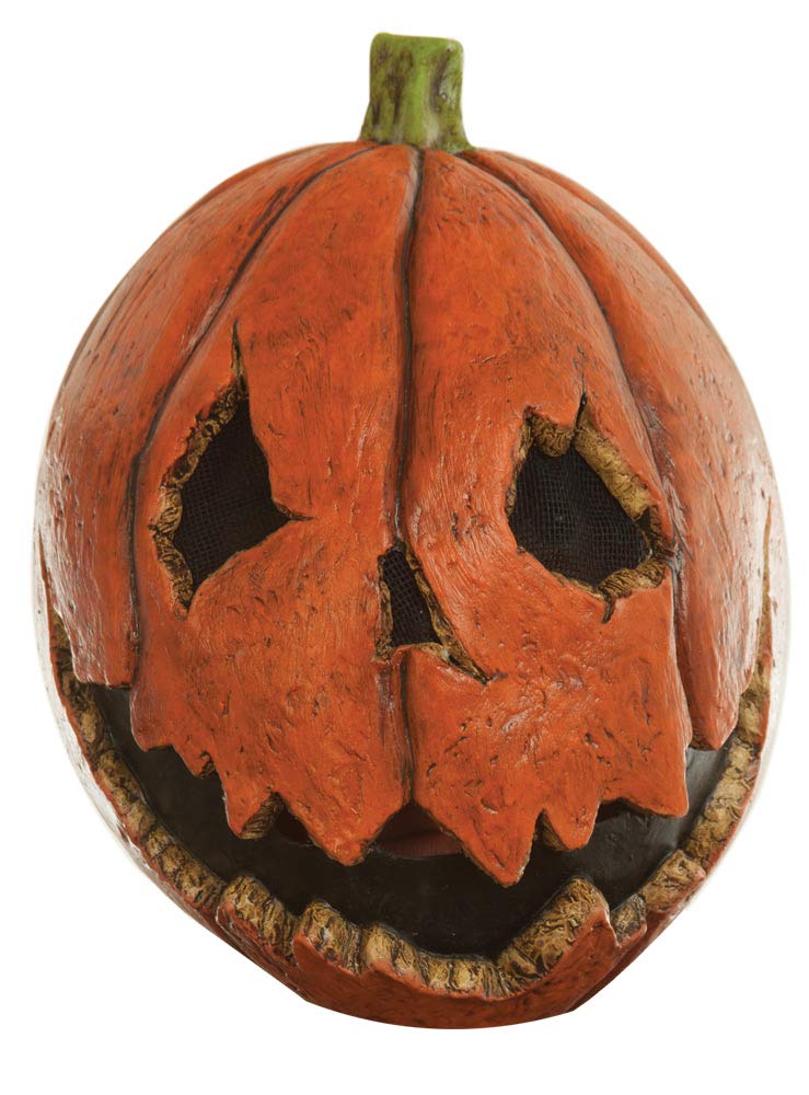 Last Night Pumpkin Latex Mask, One Size