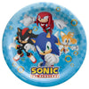 amscan Sonic The Hedgehog Round Paper Plates - 9 | Blue, Medium, Pack of 8