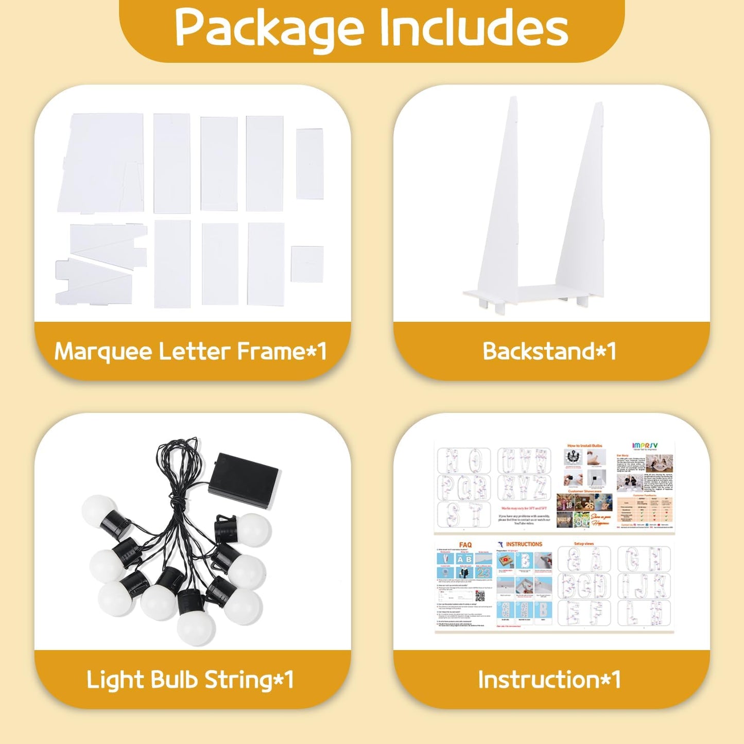 Imprsv Mosaic Letters, 3Ft Marquee Light Up Letters, Marquee Letters For Baby Shower Engagement Graduation Party Decor, Large Ma