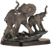 Stealstreet Ss-G-54070, Family Of Wild Elephant Animals Figurine Statue Sculpture, Multicolor