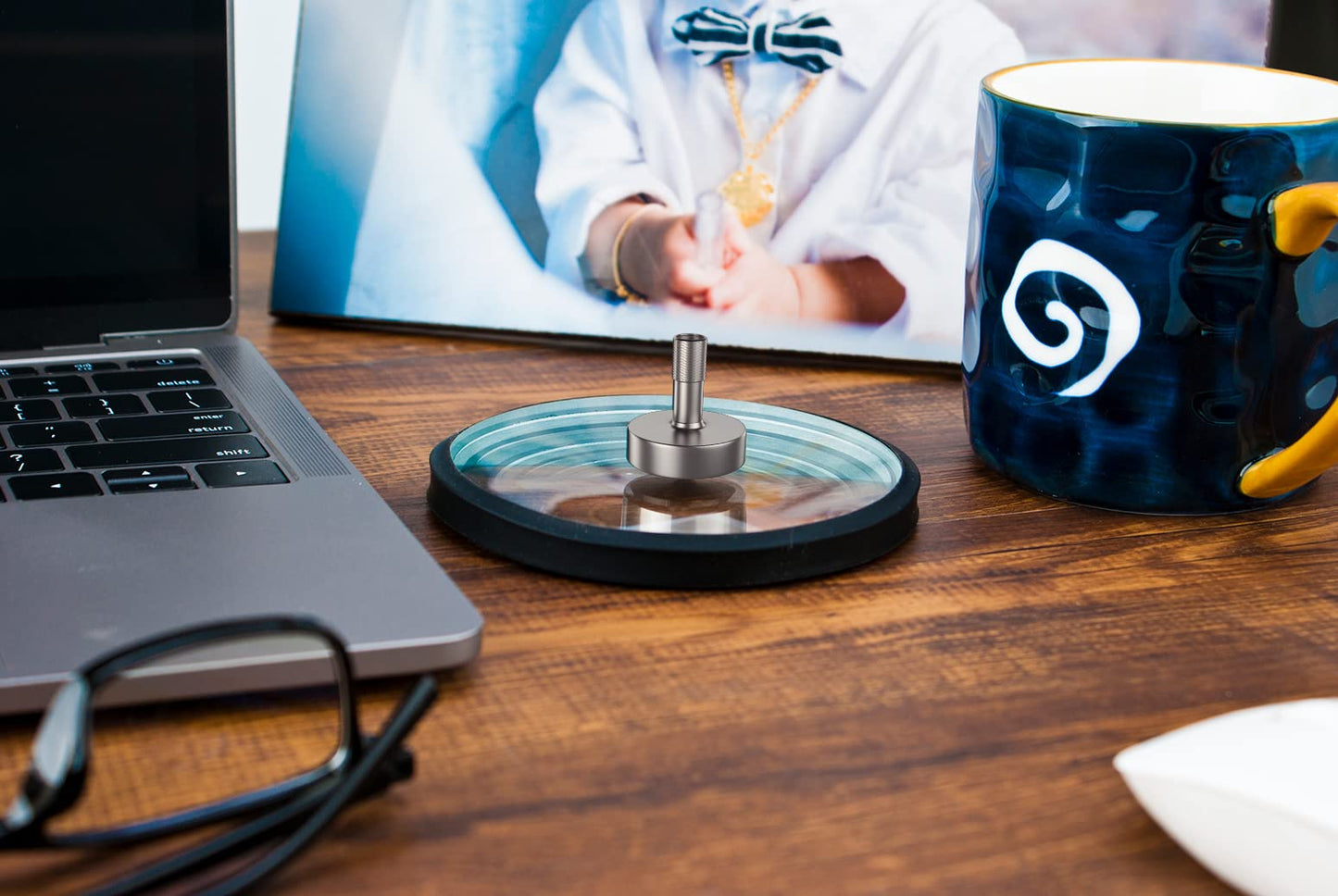 DjuiinoStar enhanced Titanium Spinning Top: Lengthened Stem Easy to Twirl for Kids and mature-themeds High Performance (4-7 Minutes) CNC Machined Great Time Killer EDC Fidget Toy DST-817