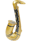 Smiffys Inflatable Saxophone, Gold 55Cm/22In, Funny Fancy Dress, Comedy Dress Up Accessories