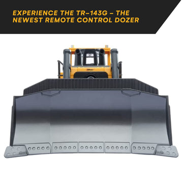Top Race RC Bulldozer Toys for Boys - Remote Control Construction Vehicle with Metal Shovel - Heavy-Duty RC Front Loader - 5 Cha