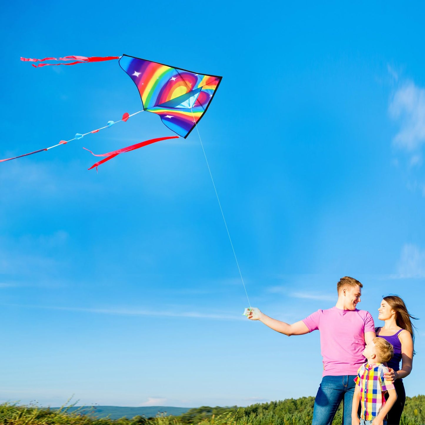 Honbo Delta Kite For Kids & Adults,Easy To Fly Kites For Kids Ages 4-8, Wonderful Single Line Beach Kites For Adults Gaint, Kite