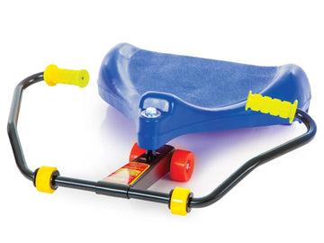 Deluxe Roller Racer; Our Best Sit-Skate Scooter ~ An Ingenious Innovation; Race And Roll, Zig And Zag, Twist And Turn Indoors And Out Without Batteries Or Pedals (Blue)