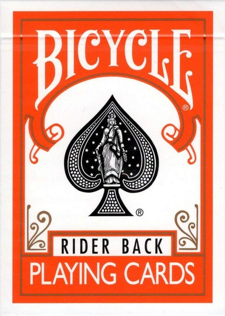 Bicycle Orange Rider Back Playing Cards Poker Size Deck Uspcc