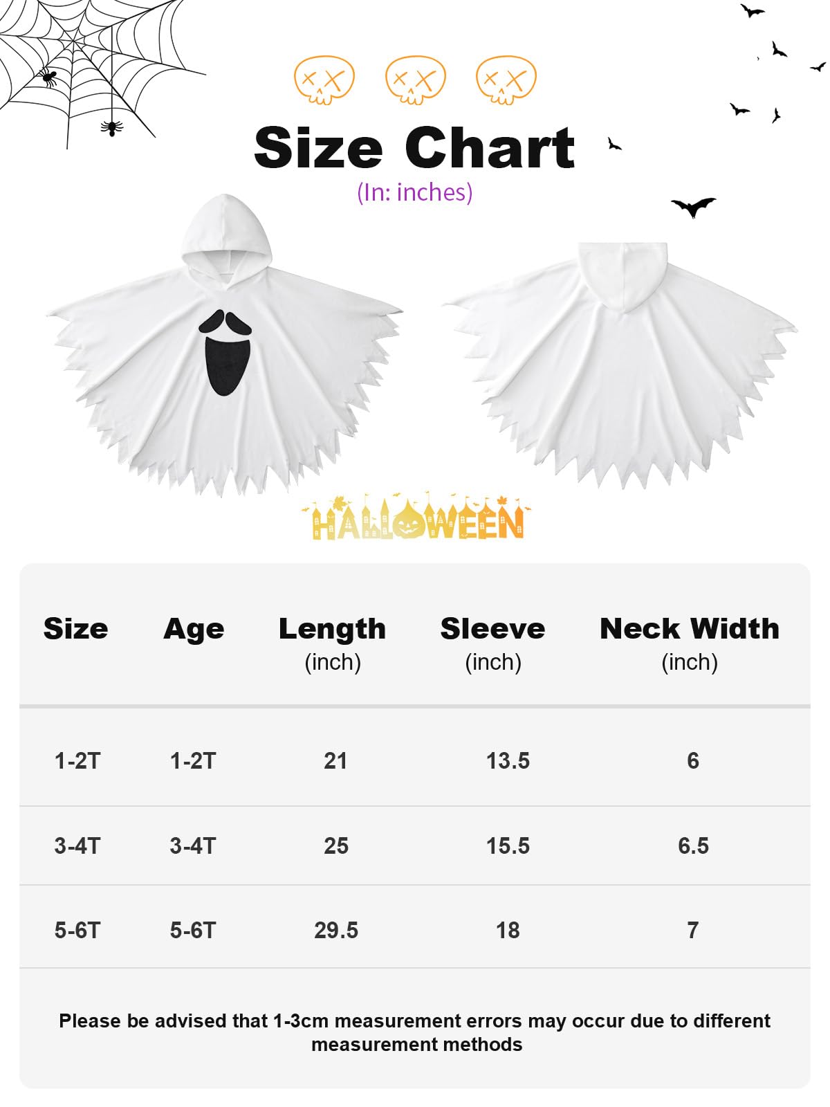 Eshoo Toddler Kids Halloween Cape Girls Boys Outfits