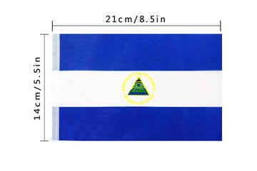 Kind Girl Nicaragua Flag Nicaraguans Flag,100Feet/76Pcs National Country World Pennant Flags Banner,Party Decorations Supplies F