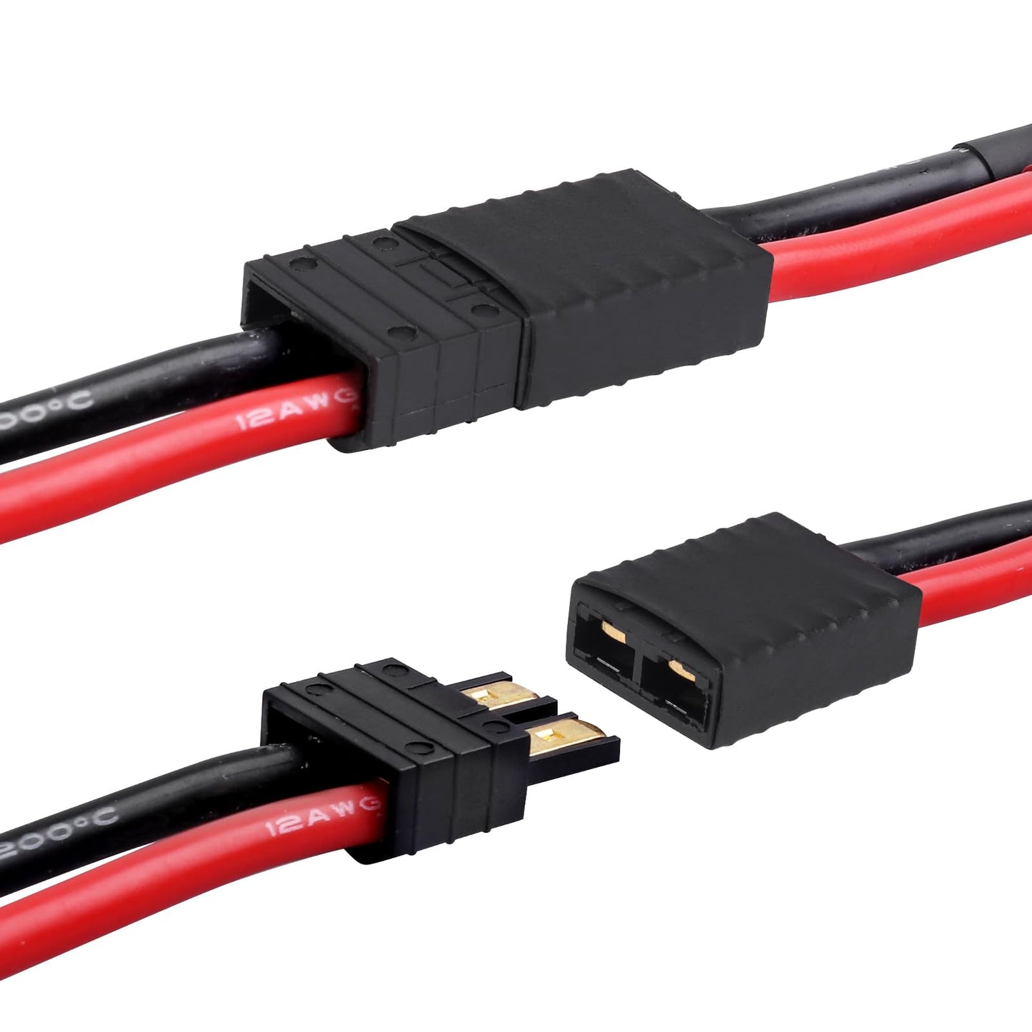 Hobbypark RC Battery/Charger Adapter Connector for Traxxas to Deans T Plug, 12AWG Wire, Model 66-9154