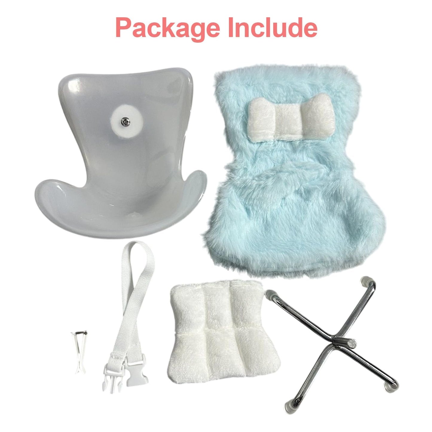 NUJOLI La-bubu Car Seat, Car Air Vent Safety Seat, Perfect for Car Decoration and Display, Suitable for 17cm La-bubu Dolls, Cute