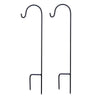 Lumabase Metal Shepherd'S Hook, Black, 30'', 91402, Set Of 2, Pest78