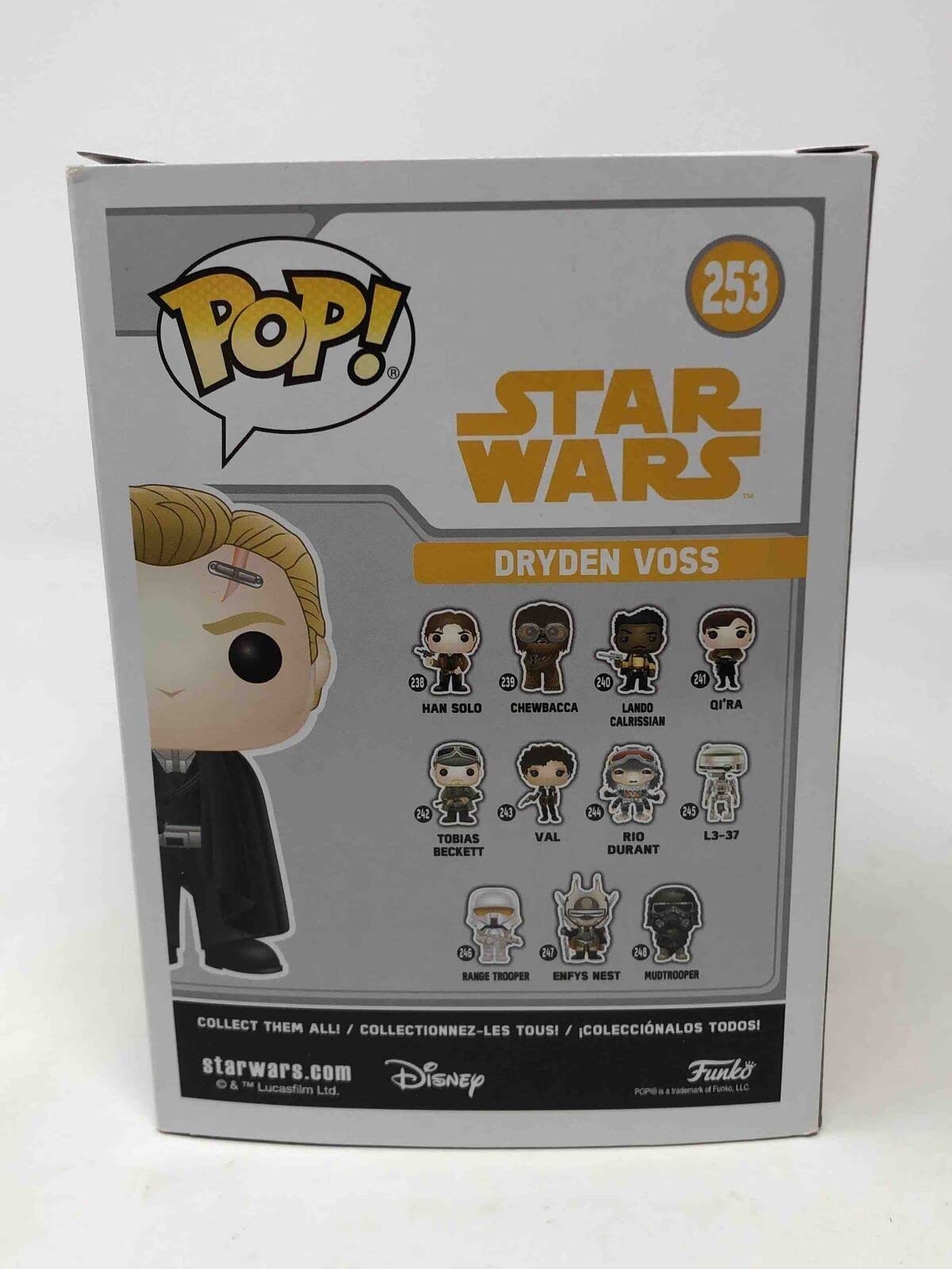 Funko Pop Star Wars: Dryden Vos From Solo: A Star Wars Story - Fye Exclusive (Misspelled Box Collectible Variant)