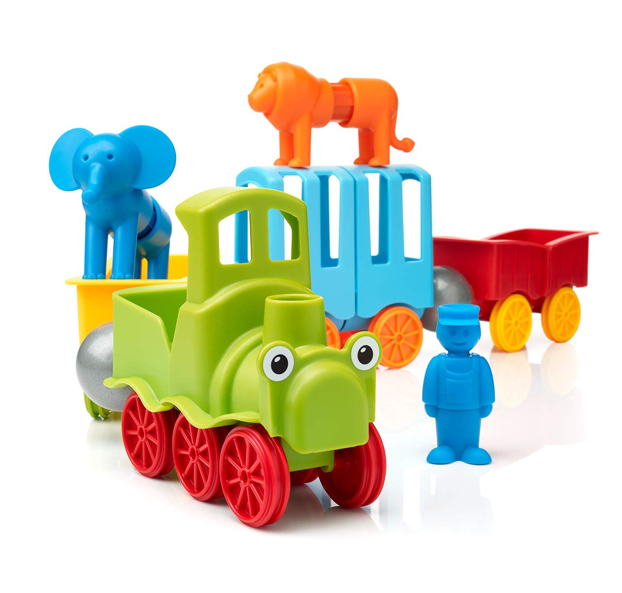 Smartmax My First Animal Train Stem Magnetic Discovery Play Set With Moving Train And Soft Animals For Ages 1-5