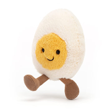Jellycat Amuseables Boiled Egg Plush Toy, Small 5.5in, Yellow - Fun Food Gift