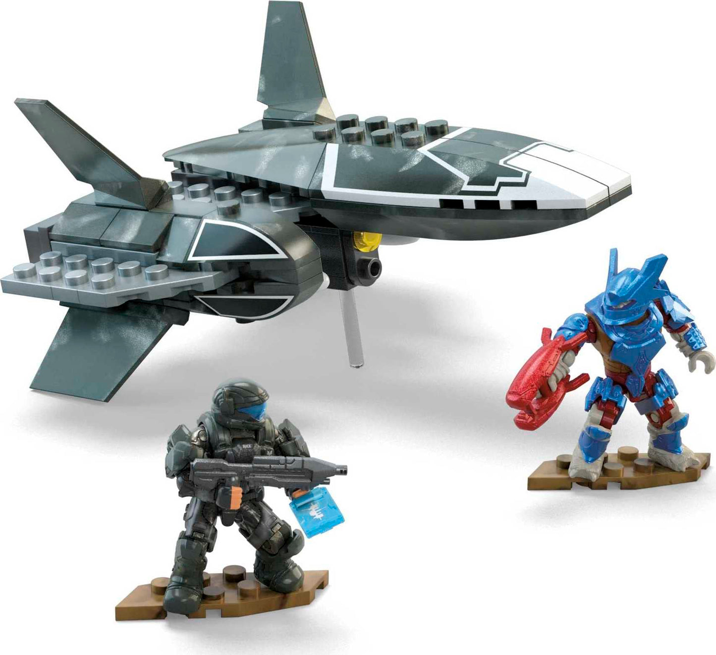 Mega Halo Odst Wombat Overwatch Vehicle Building Toy With 2 Micro Action Figures (129 Pcs) (Hmv51)