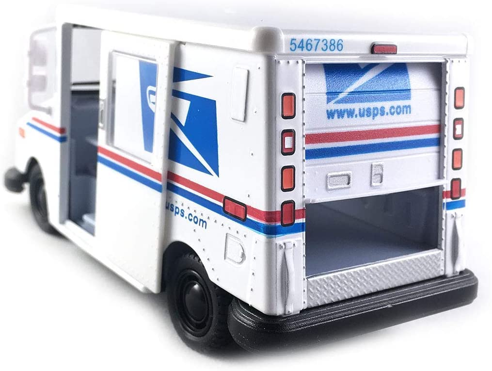 KiNSMART Metal Die Cast Model Toys Set of 2 - UPS Mercedes-Benz Sprinter & USPS Grumman LLV, 5 Inch, Multicolor