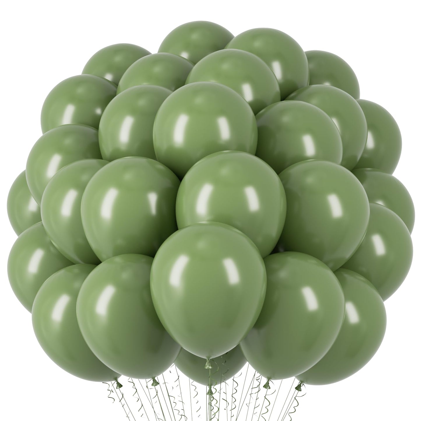 Voircoloria Sage Green Balloons, 66Pack 12Inch Olive Green Latex Party Balloons For Baby Shower, Graduation, Wedding, Birthday,
