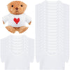 Litherr S 24 Pcs Stuffed Bear Clothes Bulk Sublimation Blank Stuffed Animal Shirt Plush Bear T Shirt Classic Bear Tee Shirt Fit 14-18 Inches Stuffed Dolls