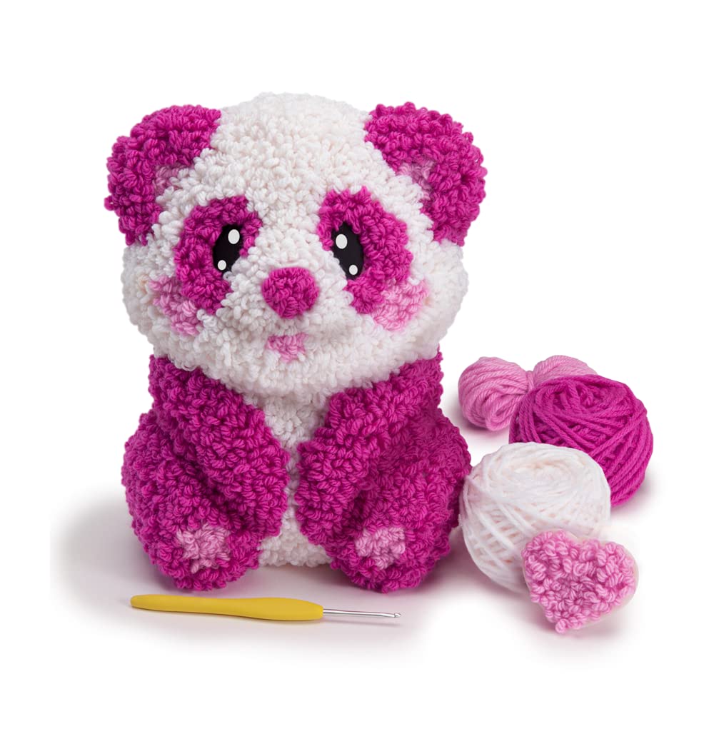 Playmonster Yarnimals — Panda — Loop Your Own Panda — Craft Kit — Make Your Own Animal Toy — Ages 8+