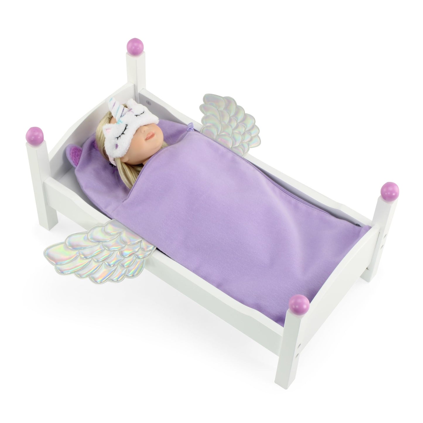 Emily Rose 14-Inch Doll Clothes 2 Pc Lovely Tank Pj Pajamas Set Bundled With Our Unicorn 14'' Doll Sleeping Bag Set With Matchin