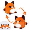 TeeTurtle Plushmates Fox Orange Reversible Plush Toy - Happy & Angry, Model 5868-TY-PLA1