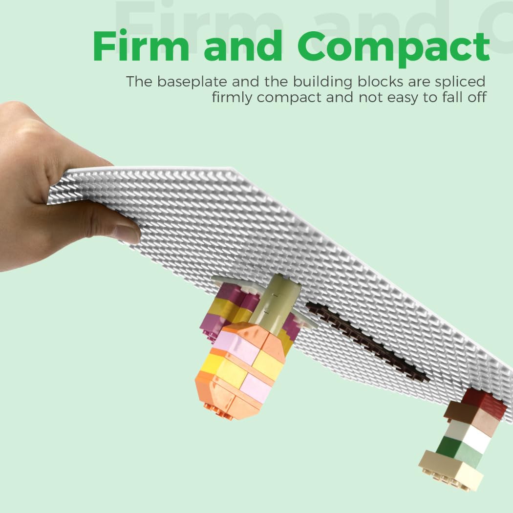 Etarnfly Classic Baseplates Building Plates for Building Bricks 100% Compatible with All Major Brands-Baseplate 10'' x 10'', Whi