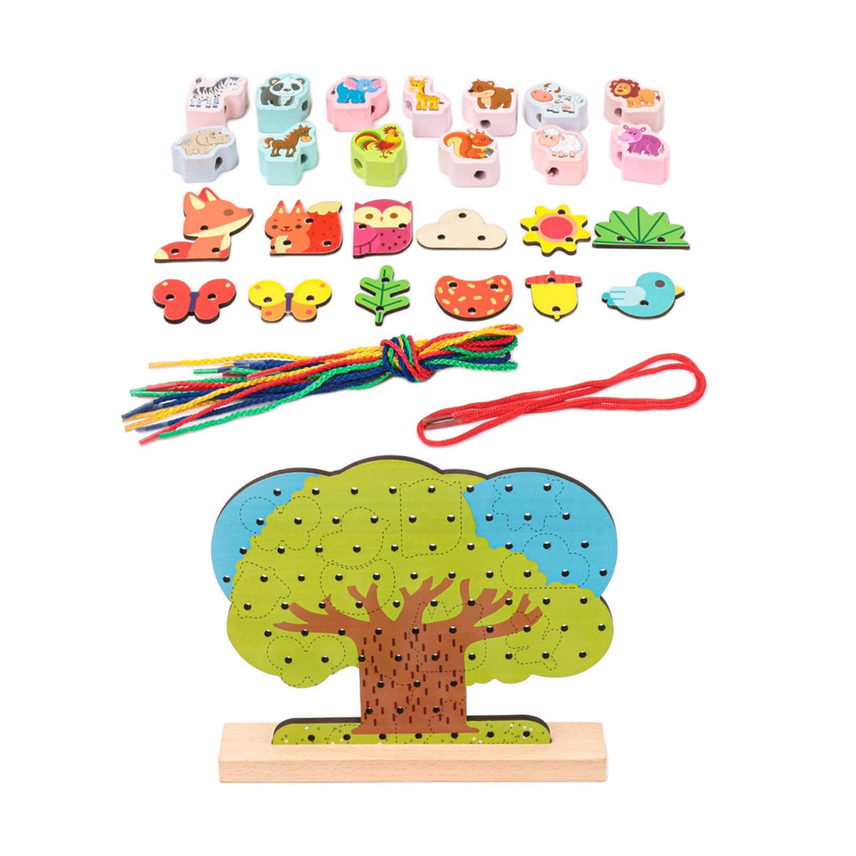 CALANDIS?Wooden Threading Puzzle Board Game Early Educational Toys Kids Gifts | Wooden & Handcrafted Toys | Preschool Toys & Pre