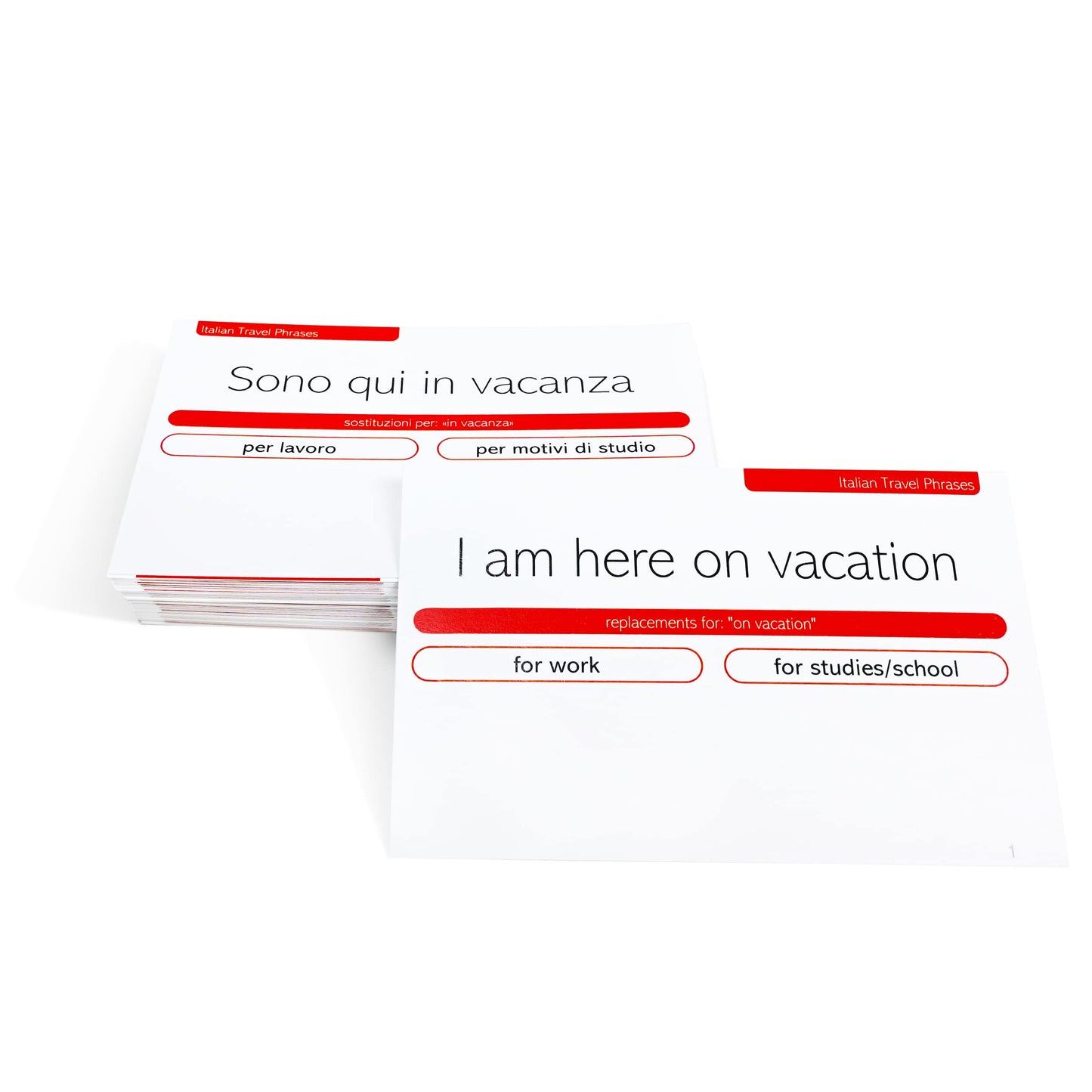 Pat'S Flash Cards 50 Italian Travel Phrases Flash Cards With Conversation Variations