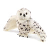 Folkmanis Snowy Owl Hand Puppet Standard Packaging White Black