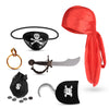 Whatstem Pirate Costume For Kids, Halloween Party Pirate Costume Set 7 Pcs, Carnival Dress Up Costume, Pirate Cosplay, Kids Role