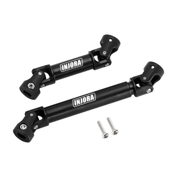 INJORA Hardened Steel Drive Shafts for 1/18 RC Crawler TRX4M, Small, Black, Model 4M-84BK, 23g/Set Upgrade