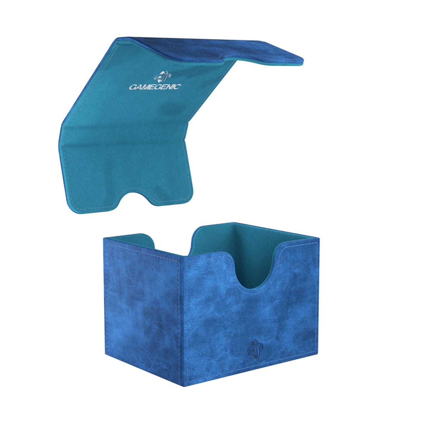 Sidekick 100+ Xl Convertible Deck Box | Sideloading Card Storage With Removable Cover Clips Holds 100 Double-Sleeved Cards In Extra Thick Inner Sleeves Blue Color Made By Gamegenic (Ggs20092Ml)