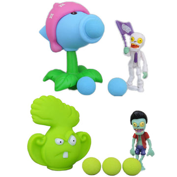 Jhesao 4 Pcs Plants Pvz Toys Action Figures Zombies Toys Mini Pvz Ice Pea Set 1 2 Series Great Gifts For Kids And Fans, Birthday