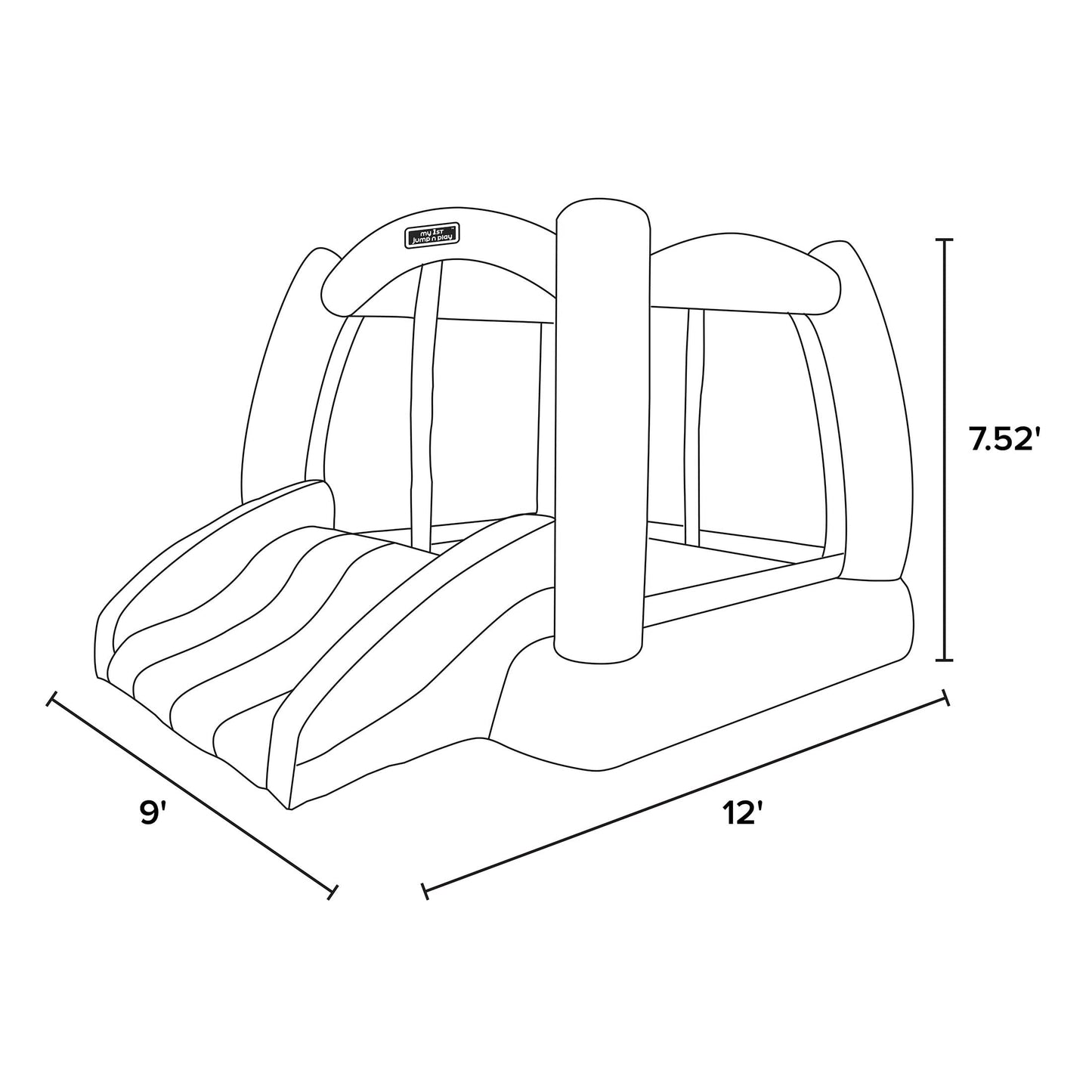 Sportspower My First Jump N Play Bounce House with Slide with Blower