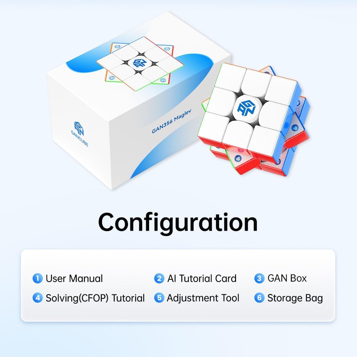 Hellocube Gan 356 M Maglev Uv Coated 2023 3X3 Speed Cube Flagship Stickerless