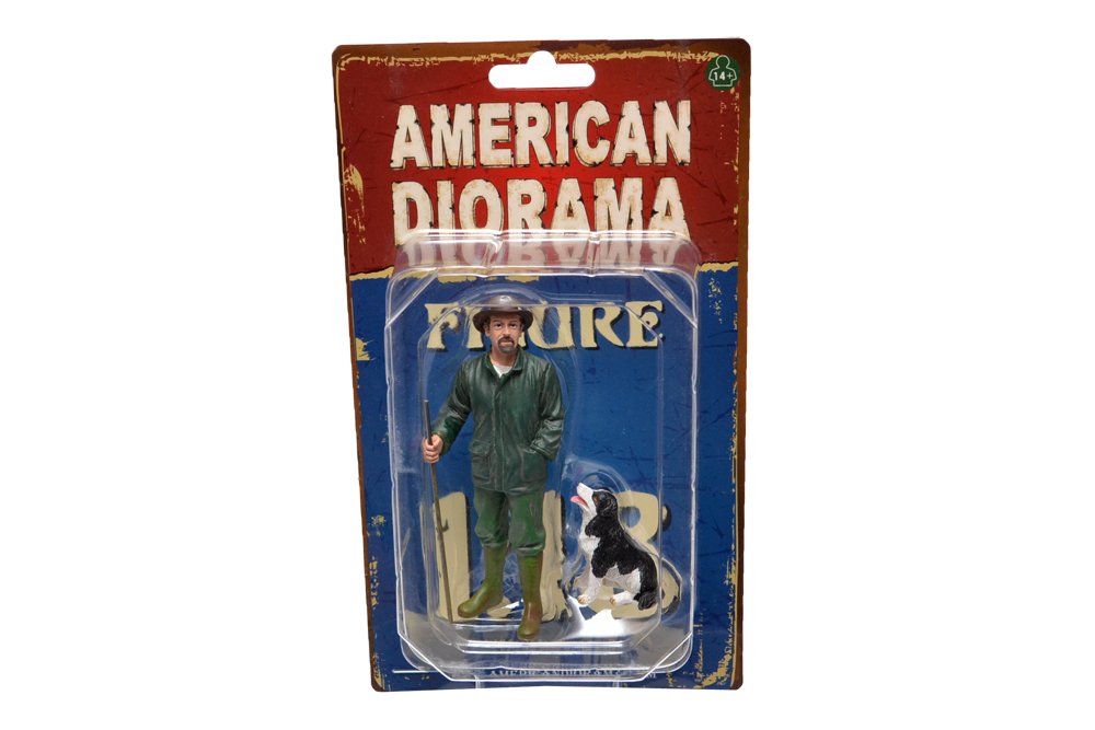 American Diorama Customer Patrick And A Dog Figurine/Figure For 1:18 Models