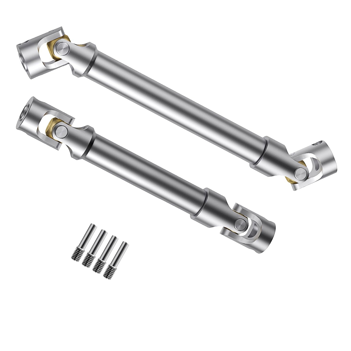 Generic Metal Alloy Universal 1/10 Rc Drive Shaft 2Pcs Upgrades Accessories For 1/10 Rc Crawler Car Trx4 Axial Scx10 Trx4 Drives