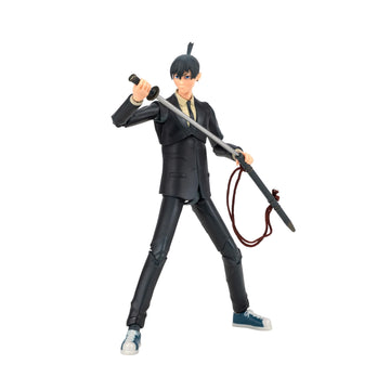 Total Anime AKI Hayakawa Figure - 6.5" Plastic Collectible with Swappable Faceplates, Alternate Hands, Weapons, Aki Hayakawa Model KAZ0013