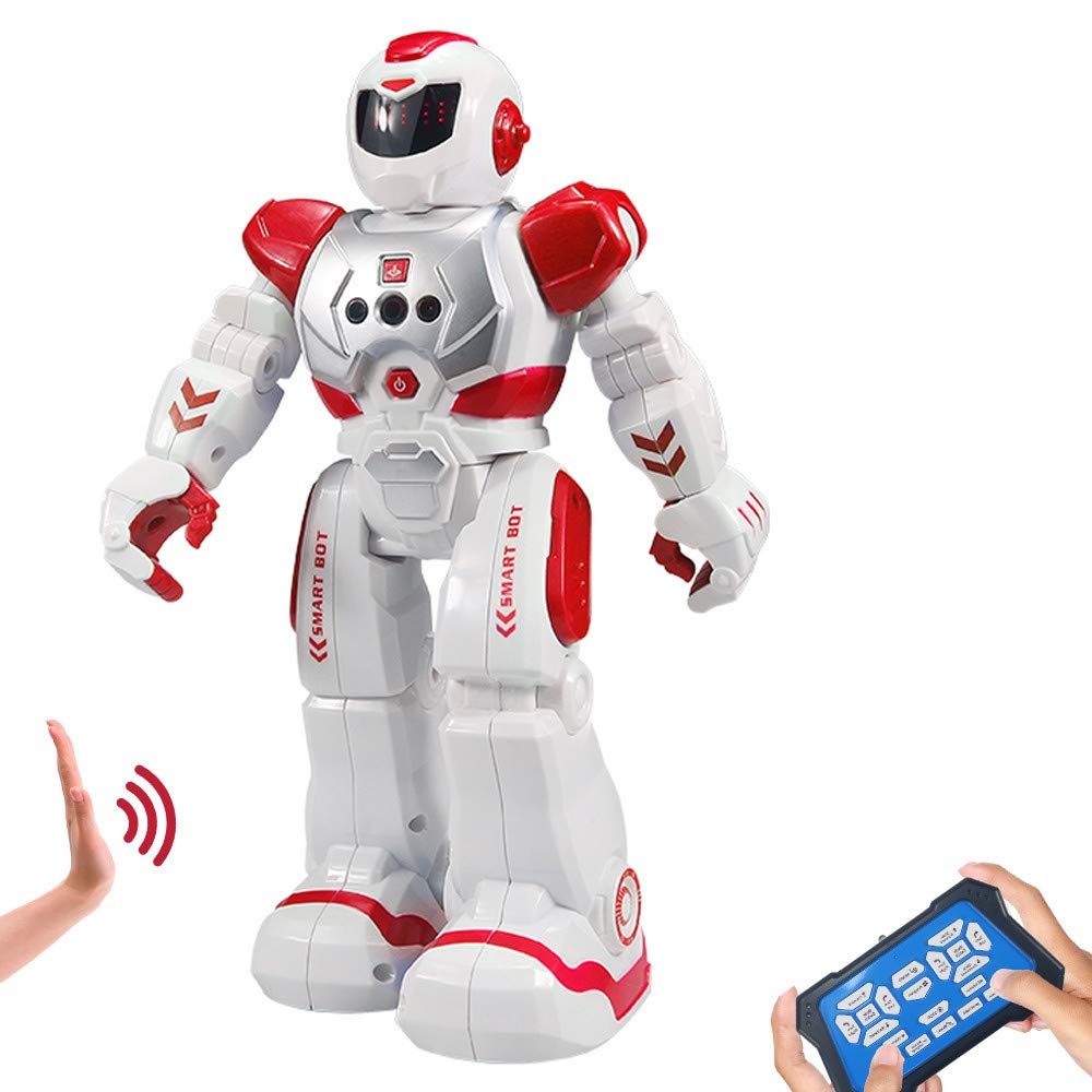 Suliper Remote Control Robots For Kids,Intellectual Gesture Sensor Programmable Rc Robot Toys With Infrared Controller,Early Edu