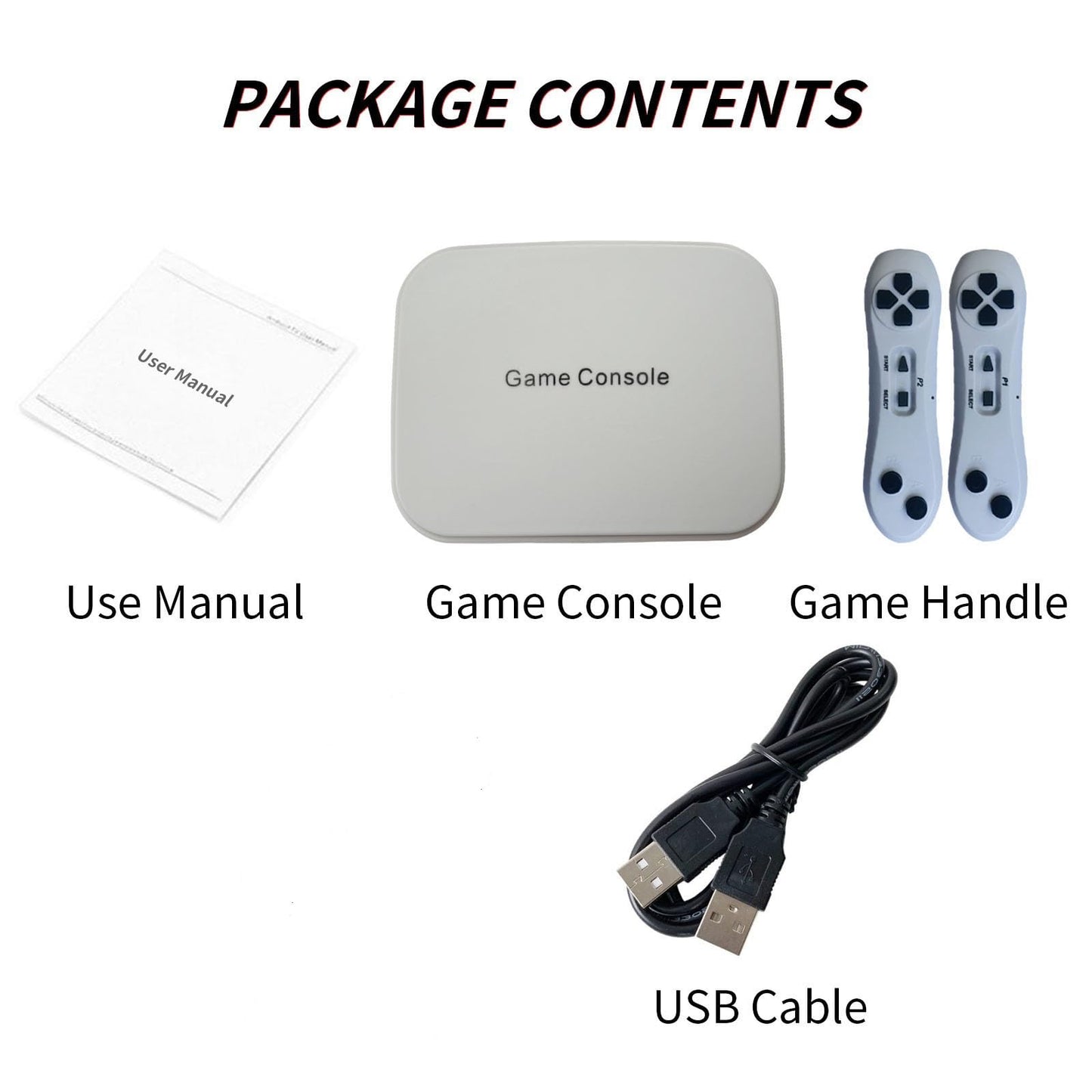 YRPRSODF TV Game Console - 883 Games, 2 Players, Wireless Controller, HD, Grey, Model B605, Plastic Material