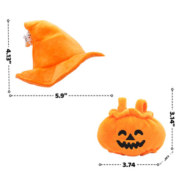 Doll Clothes for 17cm Doll enhanced Handmade Special Style 2 Piece Set Including Pumpkin Outfit and Witch Hat for Halloween Dressed High-End Dolls Accessories for Play & Display - (Pumpkin Hat)