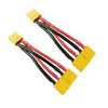 Fly Rc 2Pcs Xt90 Plug Parallel Battery Connector Cable Xt90 Connector Style Parallel Y-Harness For Quadcopters Multirotors Rc Li