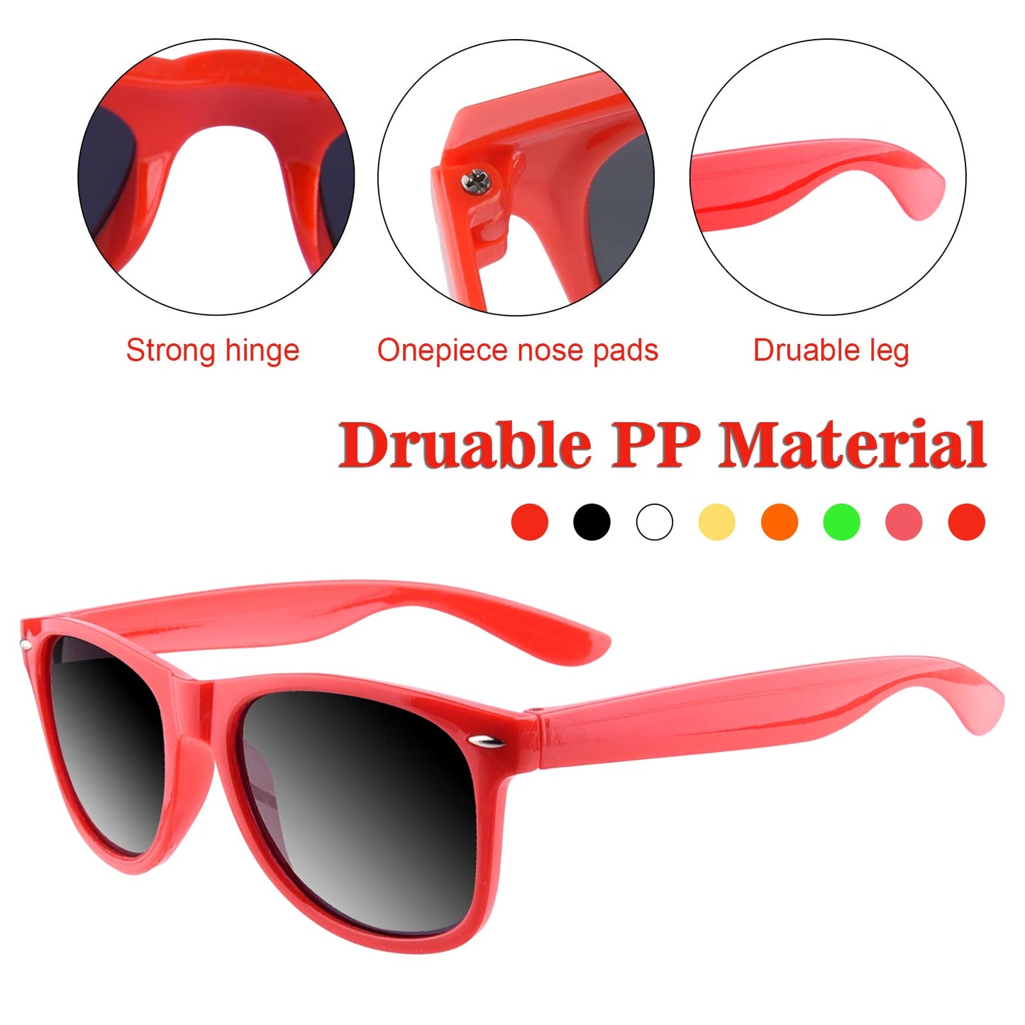 Tuparka 20 Pack Kids Sunglasses Summer Party Supplies Goody Bag Fillers For Pool Party Birthday Party Favors (Mixed Colors)